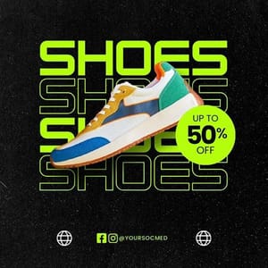 Canva Shoes Chespe Neon Instagram Post