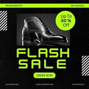 Canva Flash Sale Chespe Neon Instagram Post