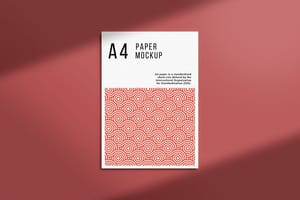 Photoshop A4 Paper Poster Mockup