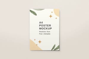 Photoshop A4 Poster Mockup