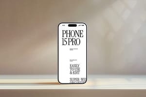 Photoshop Aesthetic Minimal Stand iPhone Mockup