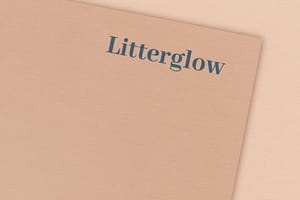 Photoshop Basic Peach Litterglow Logo Paper Mockup