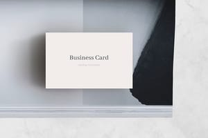 Photoshop Business Card Mockup With Layered Paper Background