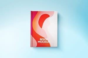 Photoshop Brand Book Mockup on Blue Background