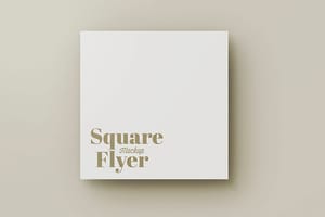 Photoshop Brand Square Flyer Mockup with Drop Shadow