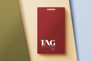 Photoshop Branding Red Tag Mockup on Bold Color Scene