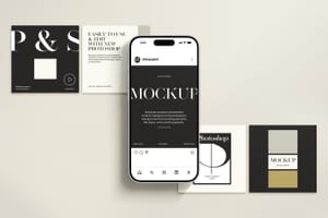 Photoshop Branding Social Media 4 Post Mockup