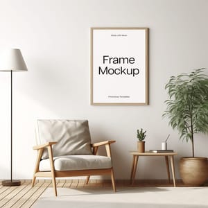 Photoshop Bright Interior Frame Mockup