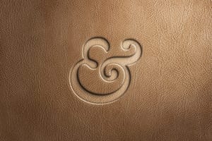 Photoshop Brown Leather Deboss Logo Mockup