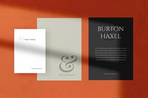 Photoshop Burton Haxel A4 & A5 Paper Mockup