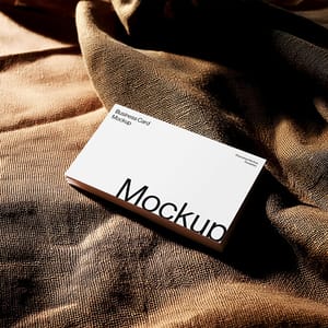 Photoshop Business Card Mockup On Fabric