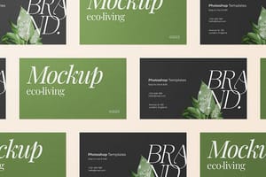 Photoshop Business Card Mockup Structured Row