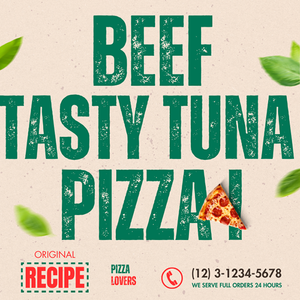 Canva Beef Tasty Tuna Pizza Exobites Instagram Post