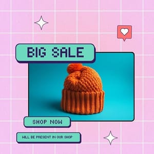 Canva Big Sale Gradient Retro Fashion Instagram Post