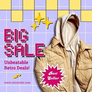 Canva Big Sale Unbeatable Deals Gradient Retro Instagram Post