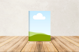 Canva Book Mockup on Wooden Podium