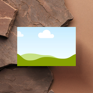 Canva Business Card Mockup On Brown Stone