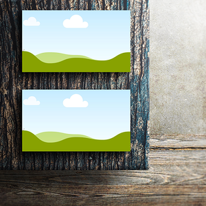 Canva Business Card Mockup On Rustic Wood