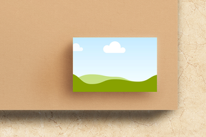 Canva Business Card Mockup on Brown Paper Texture