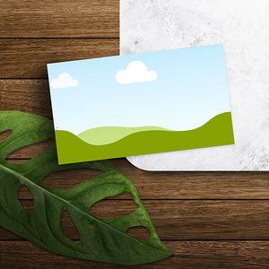 Canva Business Card Mockup on Natural Scene