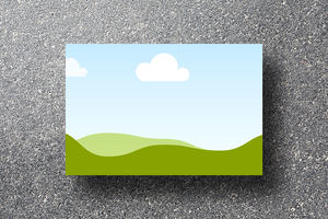 Canva Business Card Mockup on Wall Concrete Background