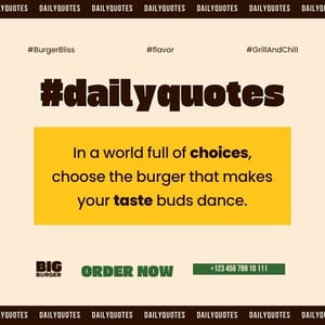 Canva Choose The Burger Quotes Big Burger Instagram Post