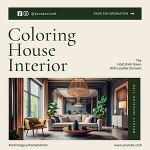 Canva Coloring House Instagram Post