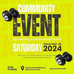 Canva Community Event Gym Instagram Post