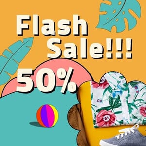 Canva Flash Sale 50% Palm Rush Instagram Post