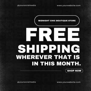 Canva Free Shipping Meetnight Instagram Post