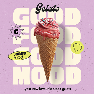 Canva Good Food Good Mood Gelato Instagram Post