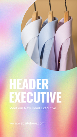 Canva Header Executive Vibrant Gradient Story