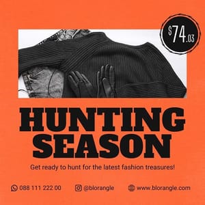 Canva Hunting SeasonYellow Blorangle Instagram Post