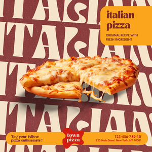 Canva Italian Pizza Elaraeats Instagram Post