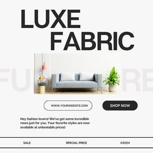 Canva Luxe Fabric Furniture Instagram Post