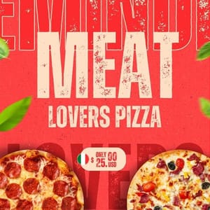 Canva Meat Lovers Exobites Pizza Instagram Post