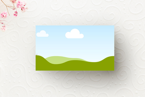 Canva Minimal Business Card Mockup on Pattern Background