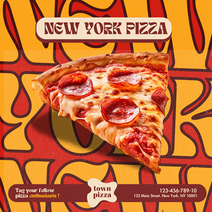 Canva New York Pizza Elaraeats Instagram Post