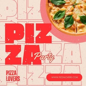 Canva Pizza Party Pizza Exobites Instagram Post