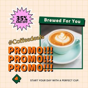 Canva Promo Brewed For You Verdegreen Instagram Post