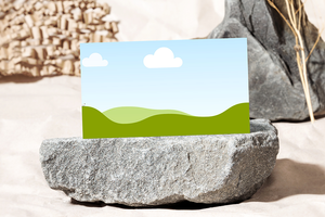 Canva Realistic Business Card Mockup Photoshoot on Stone Podium