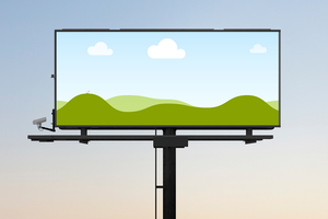 Canva Realistic Dawn Billboard Mockup