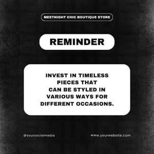 Canva Reminder Invest In Timeless Meetnight Instagram Post