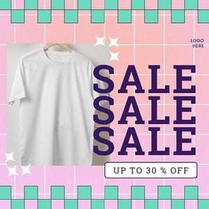 Canva Sale Up to 30 off Gradient Retro Instagram Post