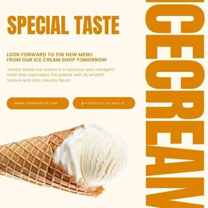 Canva Special Taste Ice Cream Instagram Post