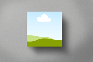 Canva Square Mockup on Gray Background