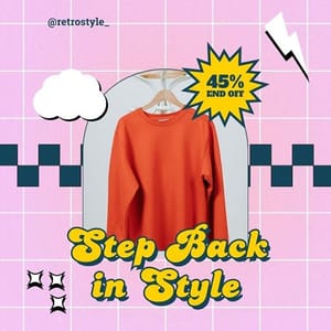 Canva Step Back In Style Gradient Retro Instagram Post