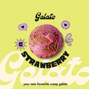 Canva Strawberry Gelato Instagram Post