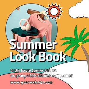 Canva Summer Look Book Palm Rush Instagram Post