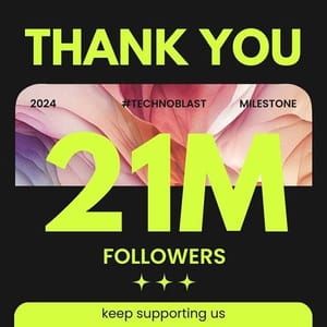 Canva Techno Thank You 21 M Followers Instagram Post